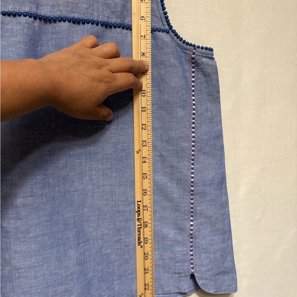 J. Crew Light Blue Tank Top,Size 2 - Picture 7 of 10